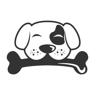 Evcil hayvan dükkanı logosu tasarım illüstrasyonu