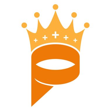 Modern Harf P Logo Tasarımı İllüstrasyonu