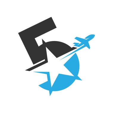 Düzlem simgesi resim tasarımı illüstrasyonu