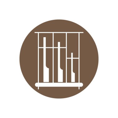 Gamelan geleneksel Endonezya vurmalı enstrüman simgesi tasarımı