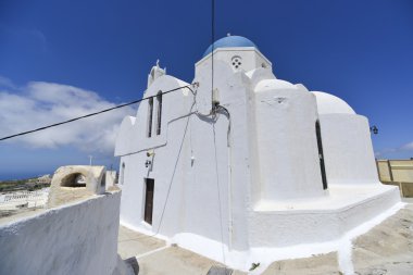 Köy Pyrgos Adası Santorini üzerinde 