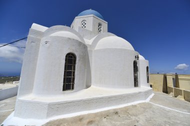 Köy Pyrgos Adası Santorini üzerinde 