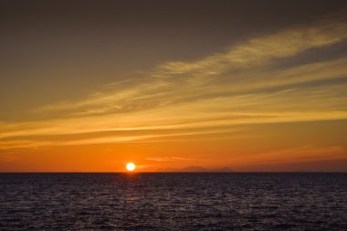 Sunset bulvarında Adası Santorini