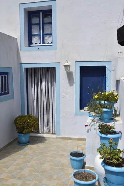 Dorf Pyrgos auf der Insel Santorini — Stockfoto