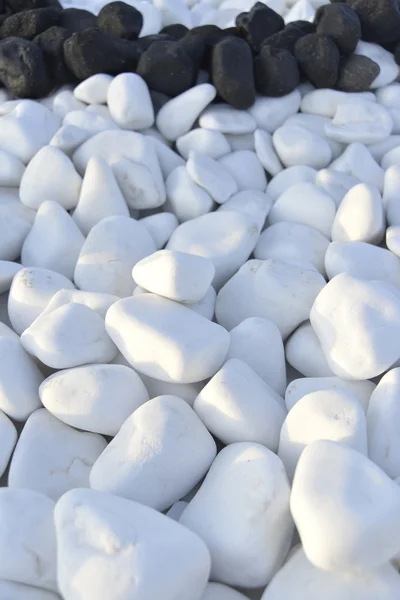 Primer plano de piedras blancas, guijarros en Santorini — Foto de Stock