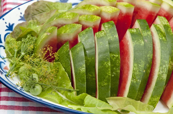 Scheiben Wassermelone — Stockfoto