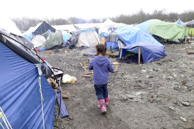 Mülteci kampı Grande-Synthe Fransa