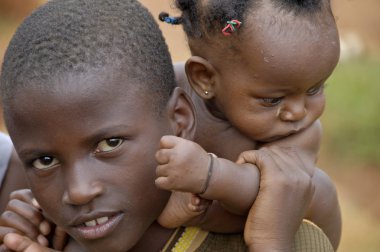 Kimliği belirsiz çocuk, Uganda Afrika