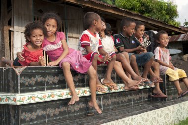 Ngada insanlara Wagomenge Flores Endonezya 