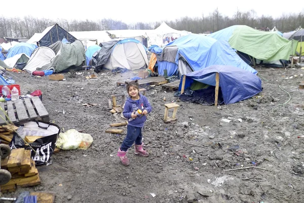 난민 캠프 그란데-랑 데 싱 테 프랑스에서 — 스톡 사진