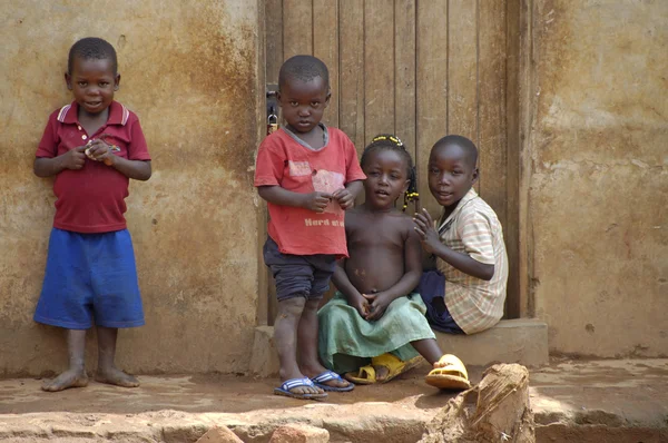 Uidentificerede børn, Uganda Afrika - Stock-foto