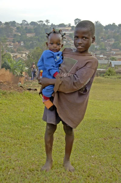 Αγνώστων στοιχείων παιδιών, Ουγκάντα Αφρική — Φωτογραφία Αρχείου