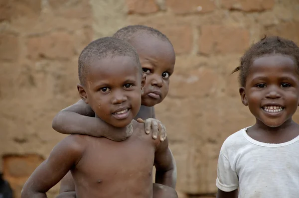 Neidentifikovaný děti, Uganda Afrika — Stock fotografie