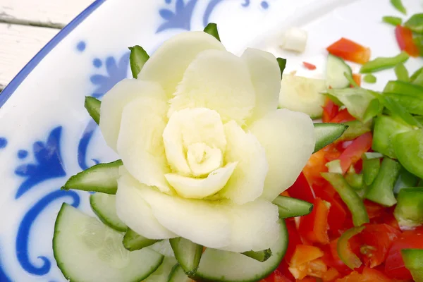 Carved vegetables flower — Stock Photo, Image