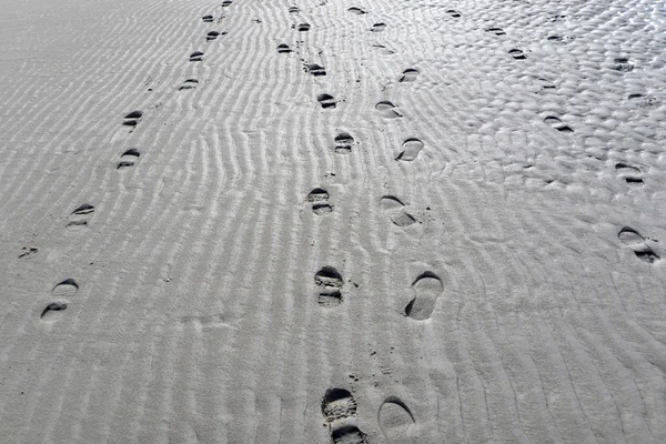 Кроки ніг на пляжі Terschelling — стокове фото