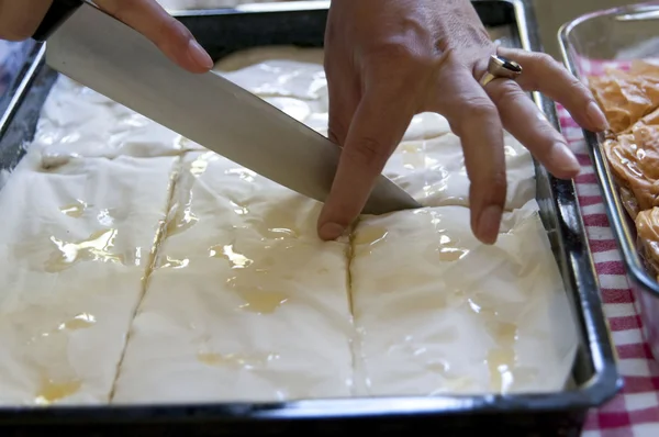 Baklava, Turkse Griekse zoete woestijn — Stockfoto