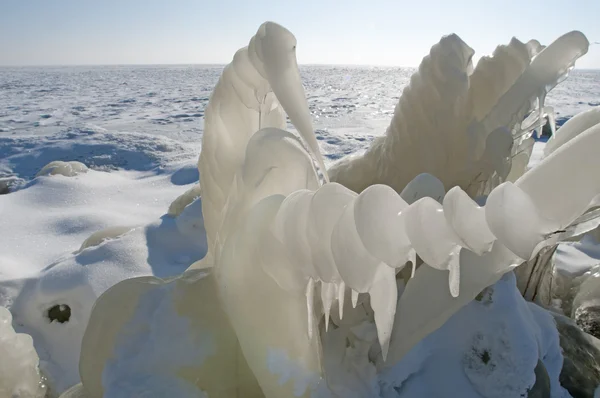 Ice and snow in cold winter — Stock Photo, Image