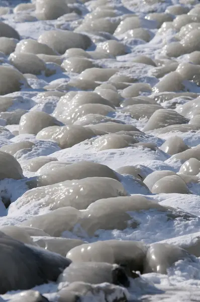 Gelo e neve no inverno frio — Fotografia de Stock