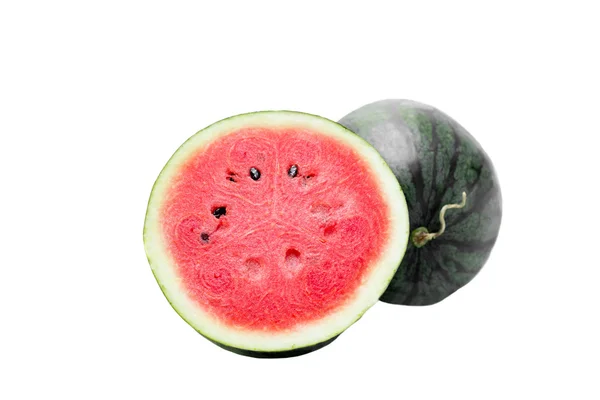 Wassermelone isoliert auf weißem Hintergrund. — Stockfoto