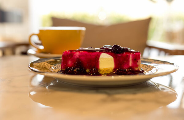 Выбранный голубой творожный пирог
