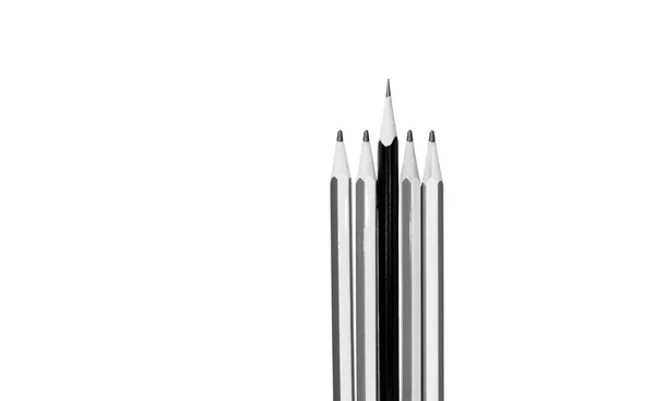 概念是不同的铅笔孤立 — 图库照片
