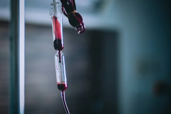 Переливання Крові Пацієнта Лікарні — стокове фото
