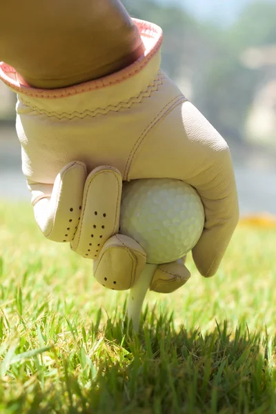 Umístění golfový míček — Stock fotografie