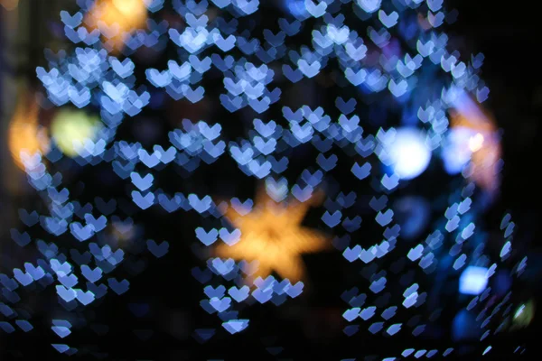 Desfocado luzes de Natal fundo — Fotografia de Stock