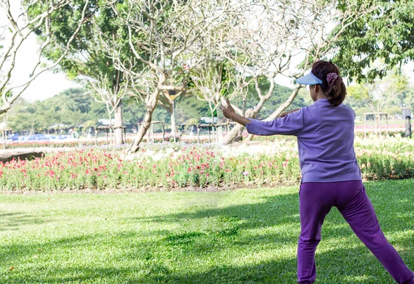 Mulheres fazendo Tai Chi — Fotografia de Stock