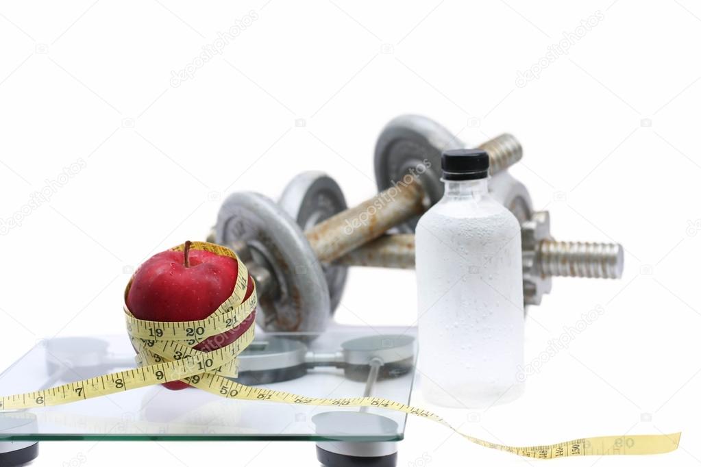 Exercise and healthy diet concept