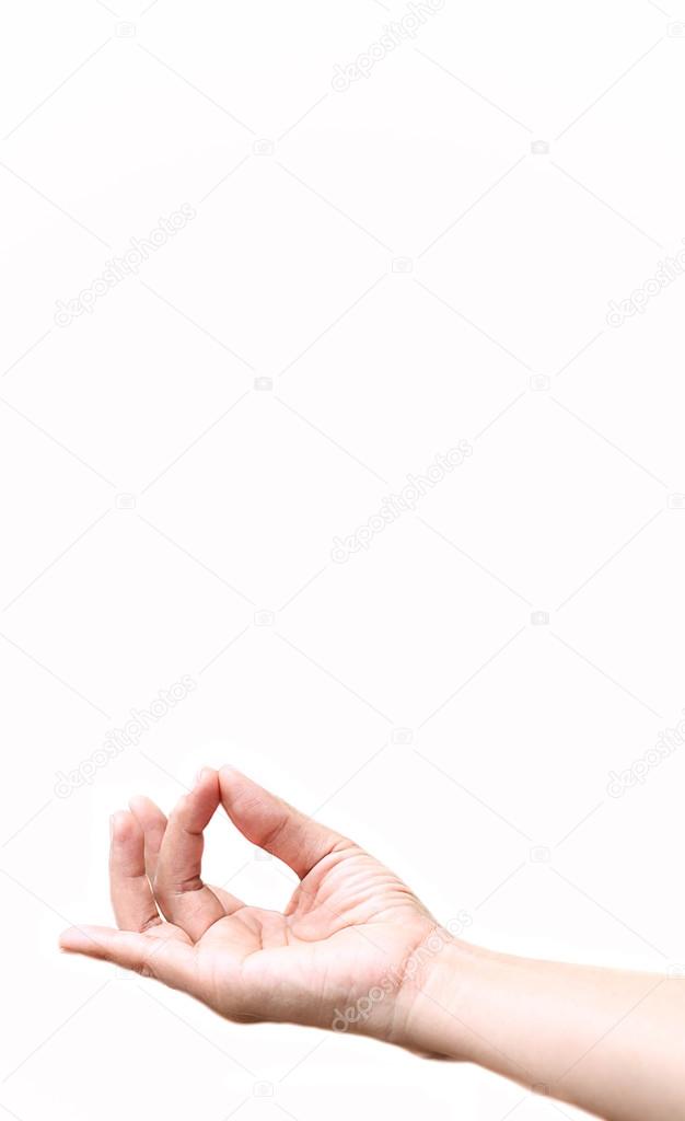 Yoga hand isolated