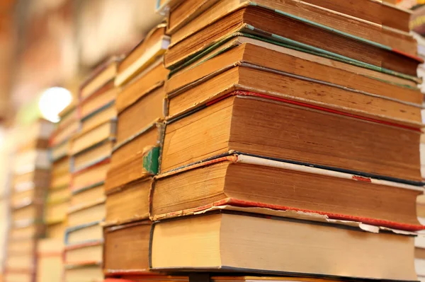 Pile of old books for sale — Stock Photo, Image