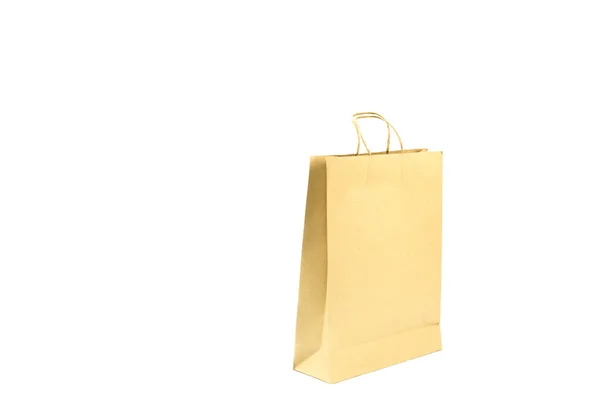 Brown paper shopping  bag isolated — Stock Photo, Image