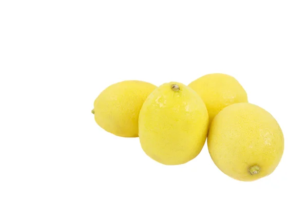 Group of Fresh lemons isolated on white — Stock Photo, Image