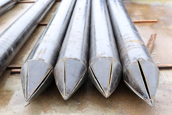 The big metal pipes pointe — Stock Photo, Image