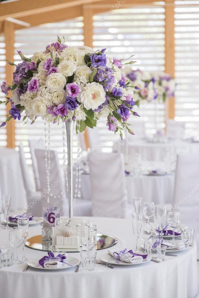 Wedding Decor Violet White Stock Photo C Sergmam 124493838