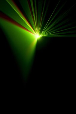 Lazer ışını siyah bir arka plan