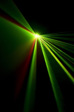 Lazer ışını siyah bir arka plan