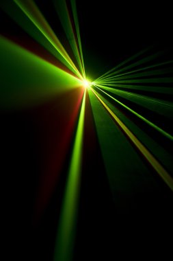 Lazer ışını siyah bir arka plan
