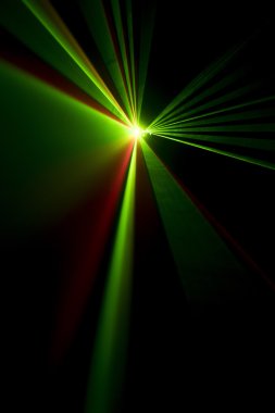 Lazer ışını siyah bir arka plan