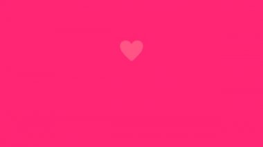 Beyaz kalp atışları pembe arka planda. Sevgililer Günü tarzında sıralama