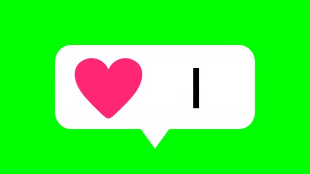 Come icona con contatore di numeri su sfondo verde — Video Stock