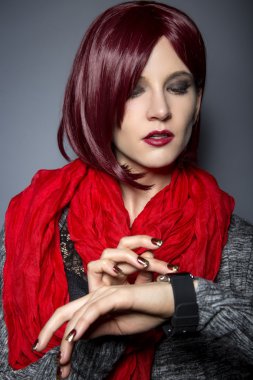 Elektronik smartwatch kadınla