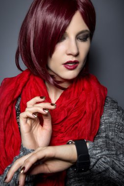 Elektronik smartwatch kadınla