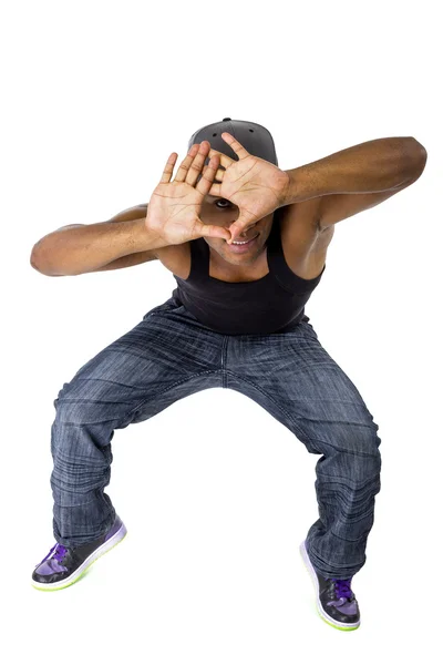 Dance teacher gesturing a frame — Stock Photo, Image