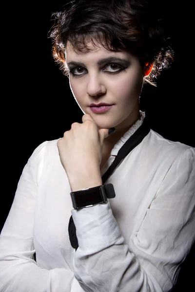 Model wearing  smart watch — Stock Photo, Image