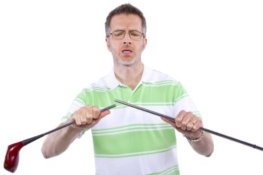 Adam golf sopa girdi