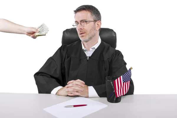 Judge taking money — Stock Photo, Image