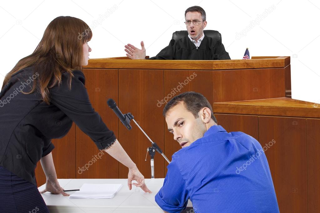 Defendant with lawyer