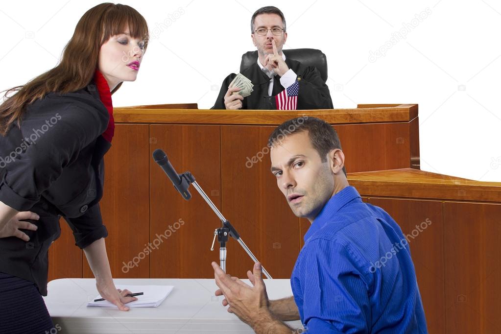 Bribe in courtroom